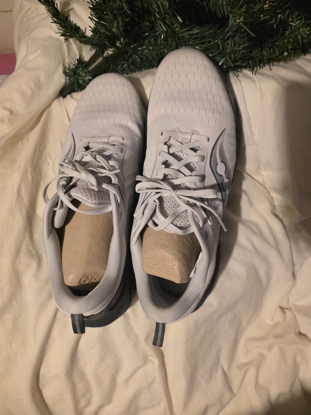 Saucony Light Gray Mesh Running Shoes